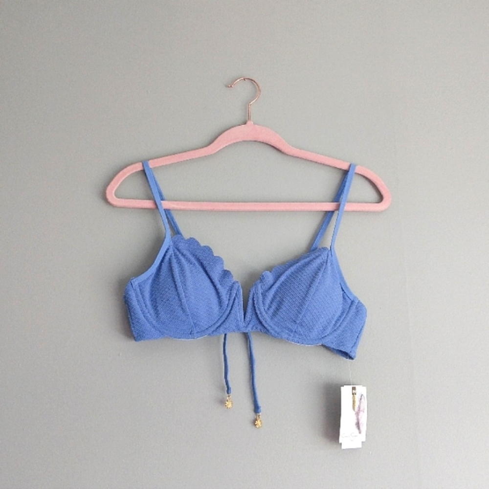 NWT Jessica Simpson Blue Underwire Bikini Top
